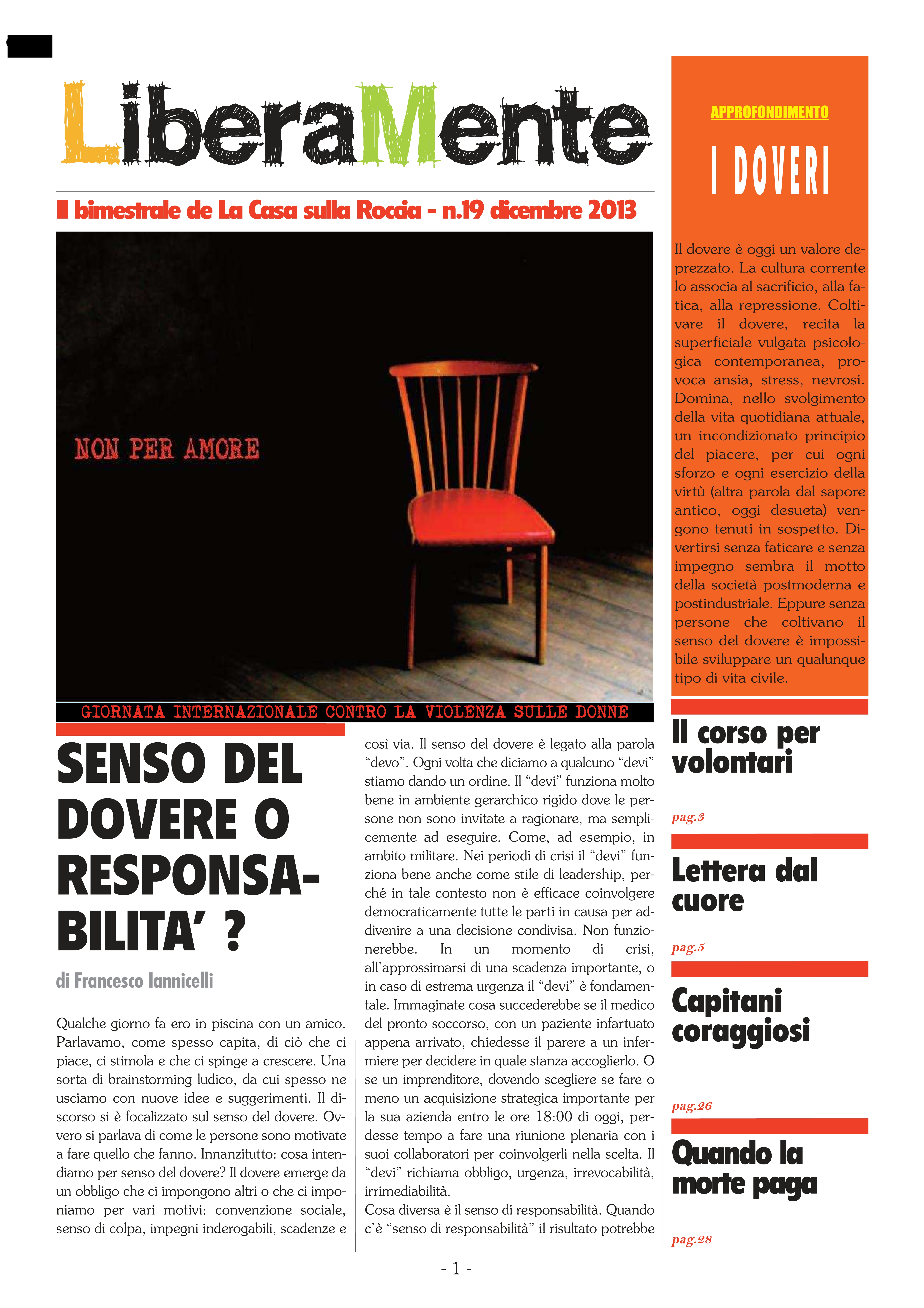 Newsletter LiberaMente Dicembre 2013