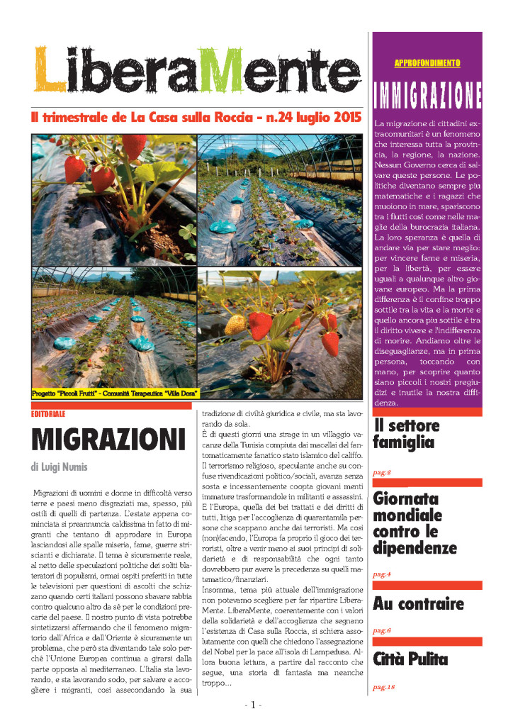 Liberamente - n.23 luglio 2015_Pagina_01